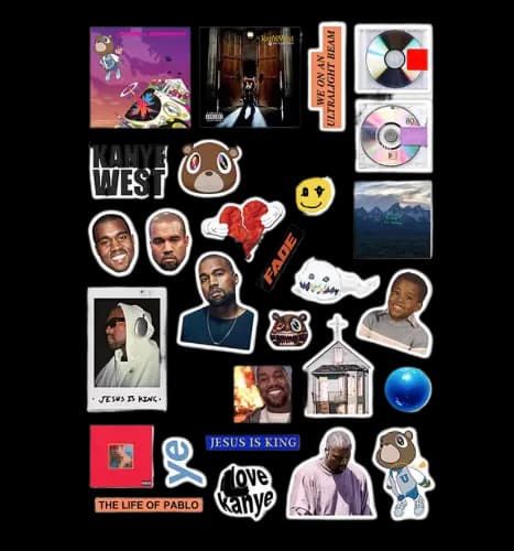 KANYE WEST STICKERS - CNFans Spreadsheet catalog entry