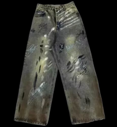 BALENCIAGA STAINED GRAFFITI JEANS - CNFans Spreadsheet catalog entry
