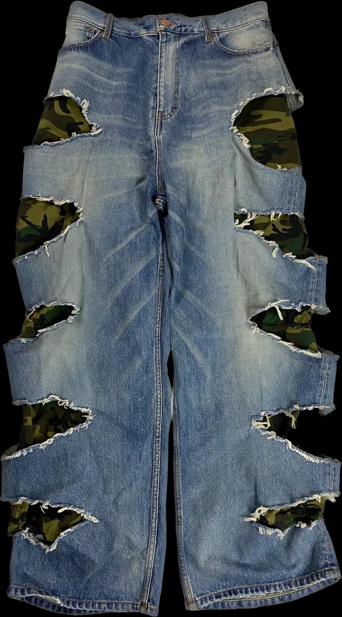 Balenciaga Slashed Camo Denim - CNFans Spreadsheet catalog entry