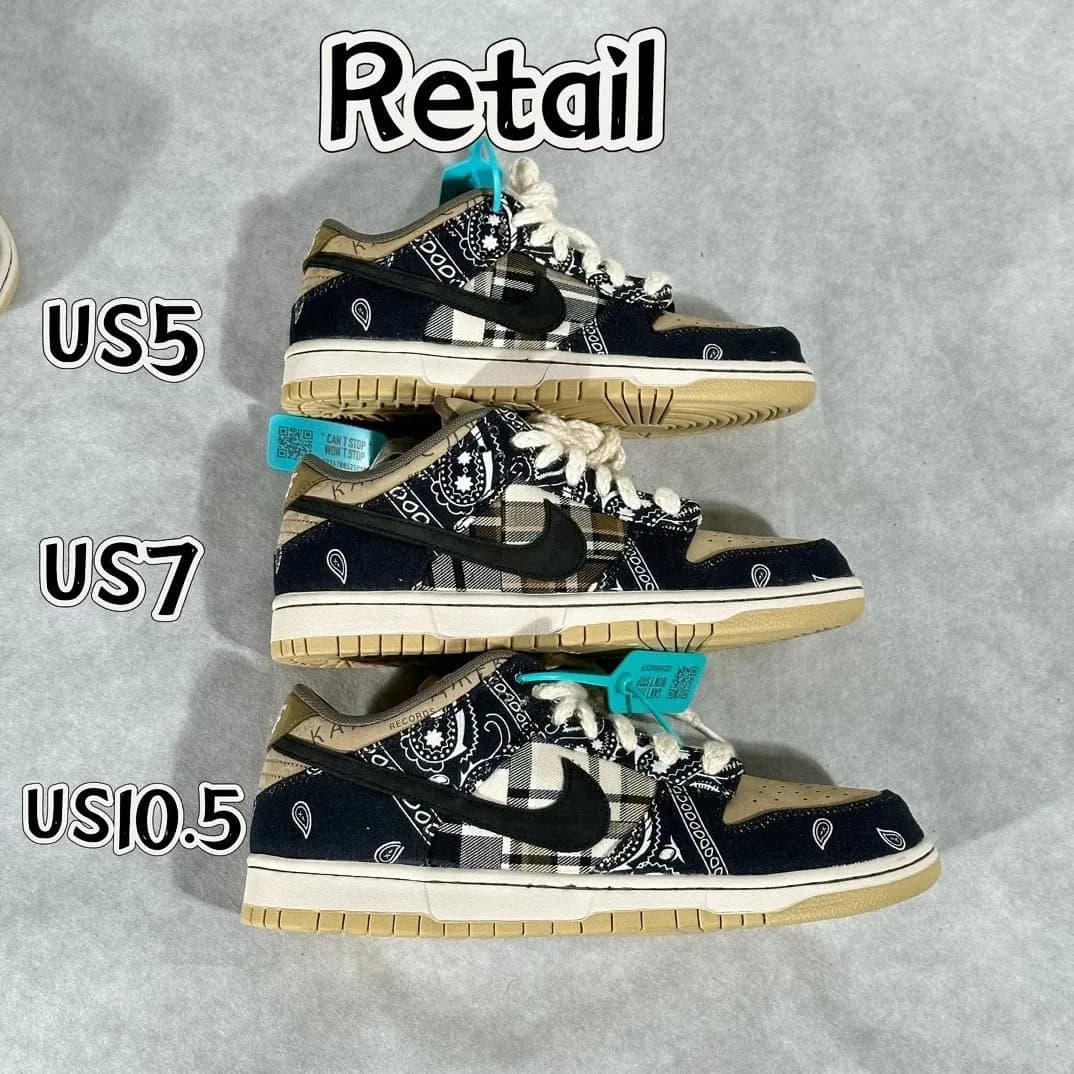 Travis Scott x NK SB Dunk Low - CNFans Spreadsheet catalog entry