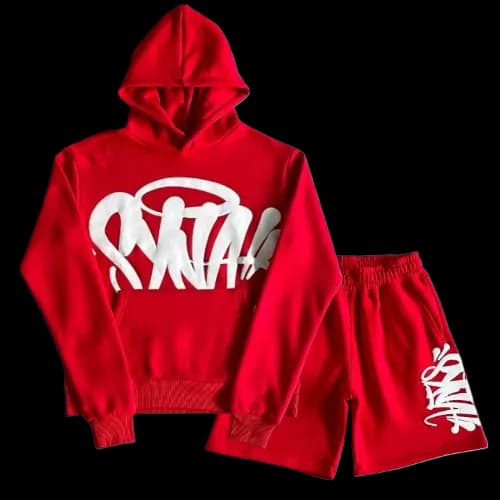 Syna World Red Hoodie And Shorts Set - CNFans Spreadsheet catalog entry