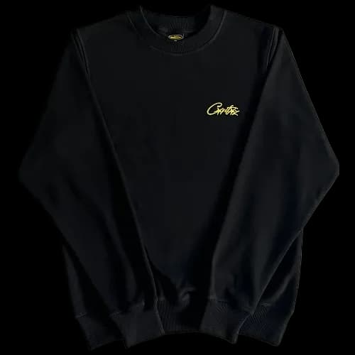 corteiz Crewneck Alcatraz Basic black-yellow - CNFans Spreadsheet catalog entry