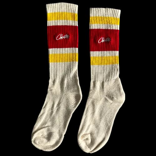 Corteiz Socks CREAM - RED- YELLOW - CNFans Spreadsheet catalog entry