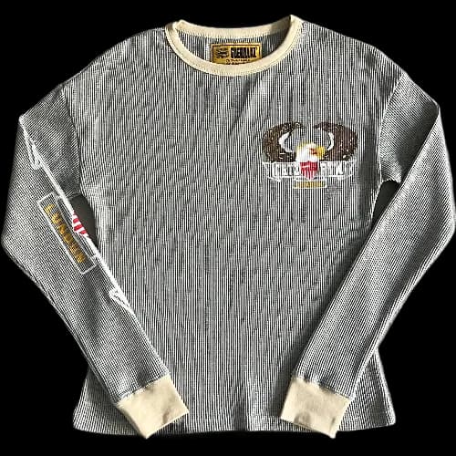 corteiz Long-sleeve Eagle Print Waffle -Light Gray - CNFans Spreadsheet catalog entry