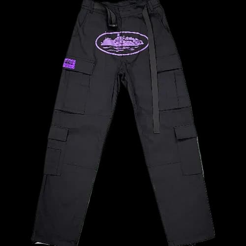 Corteiz pants cargo Black Purple Logo - CNFans Spreadsheet catalog entry