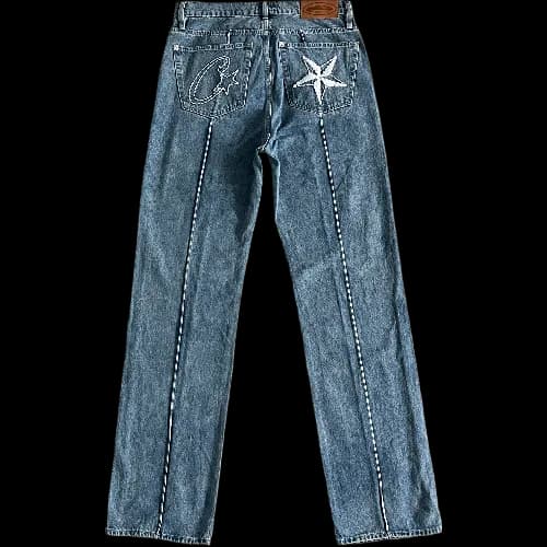 corteiz jeans steaked  c-star denim - CNFans Spreadsheet catalog entry