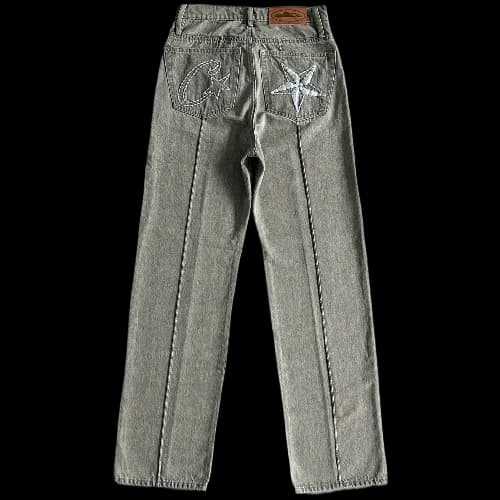 CORTEIZ JEANS STEAKED C-STAR DENIM - grey - CNFans Spreadsheet catalog entry