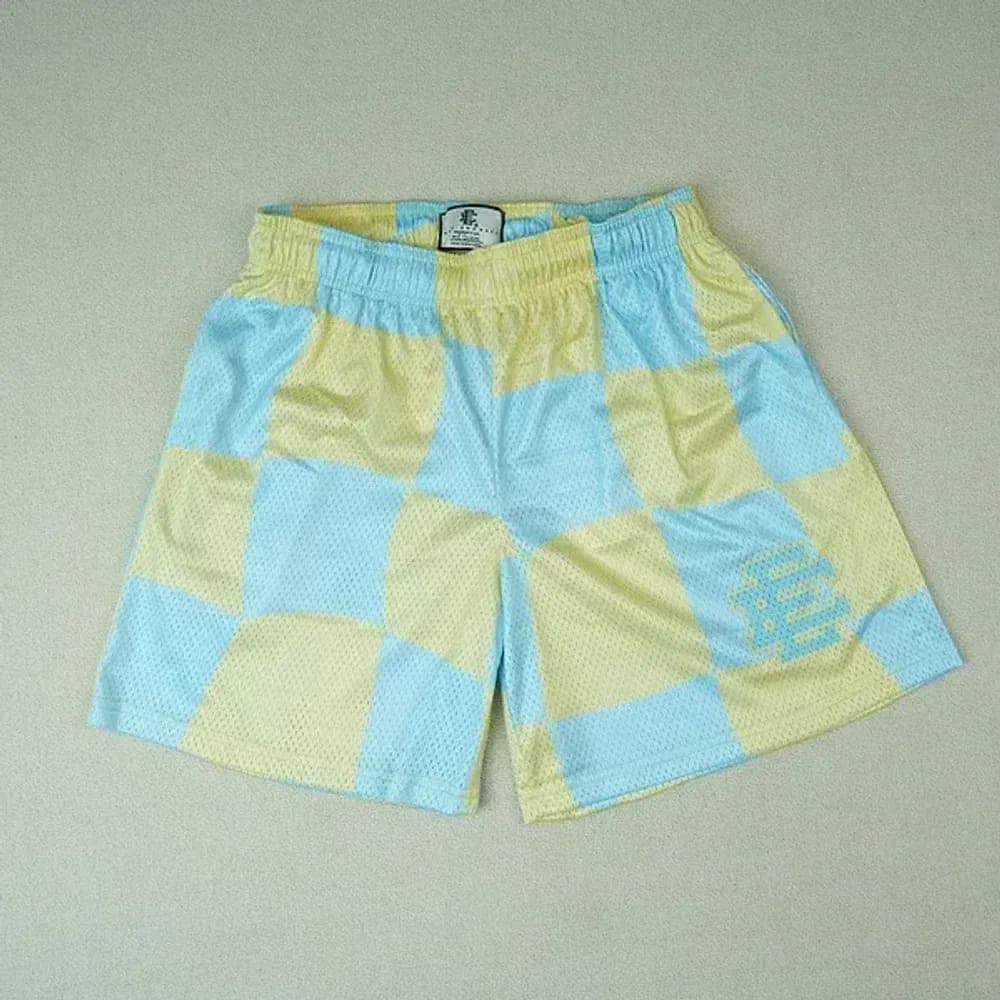 Eric Emanuel EE Basic Short Blue Yellow Wavy Flag - CNFans Spreadsheet catalog entry