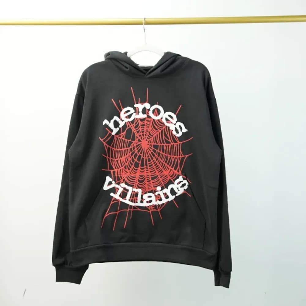 SP5DER HEROES & VILLAINS WEB HOODIE - CNFans Spreadsheet catalog entry