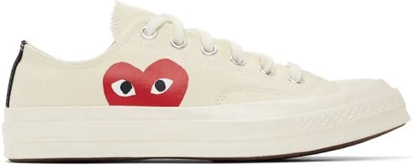 Converse Chuck Taylor All Star 70 Ox Comme des Garcons PLAY White Low - CNFans Spreadsheet catalog entry