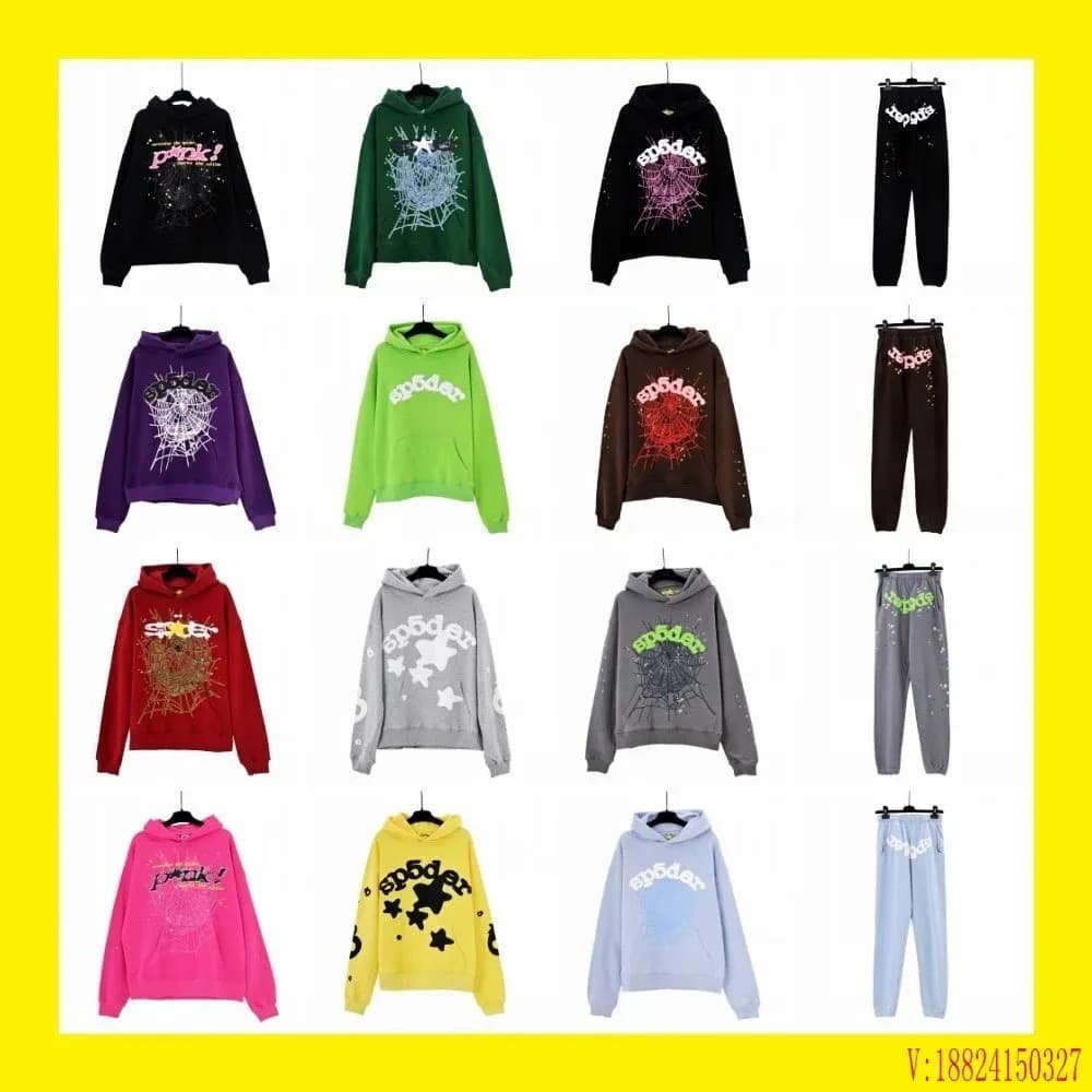 hip-hop singer sp5der printed couple hoodie, men's and women's hoodie, sports suit
 (81)