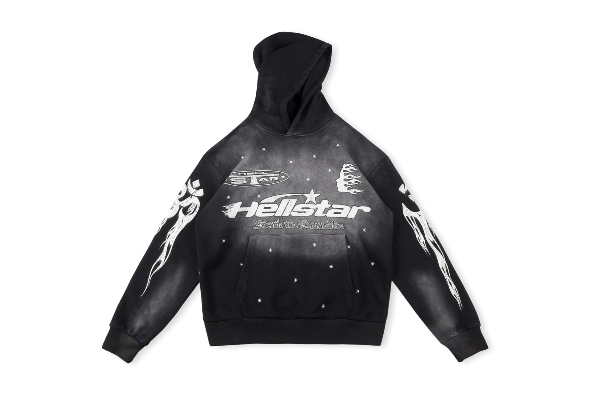 Pure cotton coat European and American style big talker retro distressed hell XINGX printed flame KIRIN arm hoodie sweater - CNFans Spreadsheet catalog entry