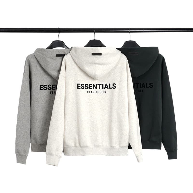FOG double line ESSENTIALS flocking hooded sweatshirt high street loose casual American couple pullover men and women - CNFans Spreadsheet catalog entry