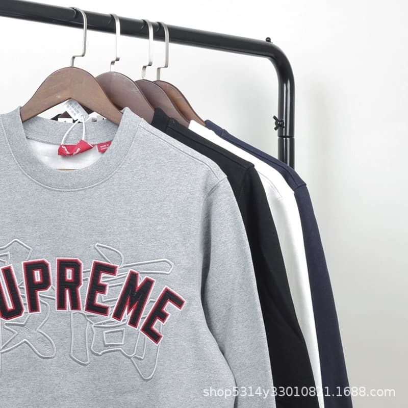 Satin Appliqué Hooded Sweatshirt