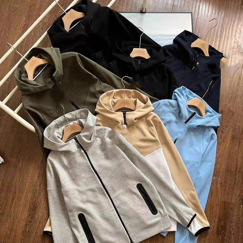 Jacket Spring Autumn Winter New Loose Training Windproof Hooded Knitted Sports Jacket Zipper Cardigan 24130 - CNFans Spreadsheet catalog entry