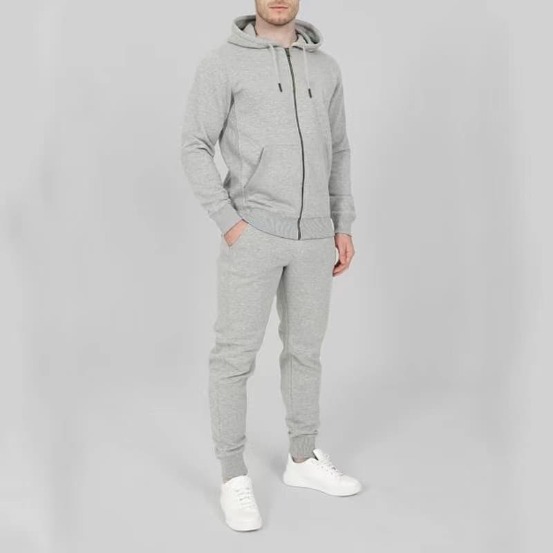 2024 new classic zipper cardigan casual trend plus velvet sweater suit drawstring hooded printed two-piece suit - CNFans Spreadsheet catalog entry
