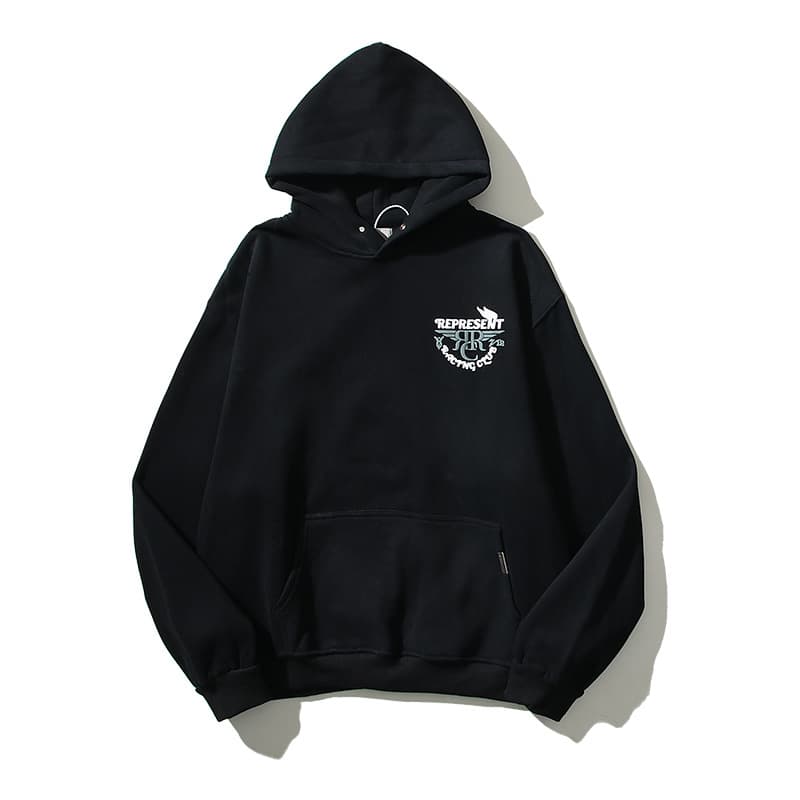 Cross-border autumn and winter high street REP three-dimensional foaming letters plus velvet hooded sweatshirt men and women loose ins trendy hoodie - CNFans Spreadsheet catalog entry