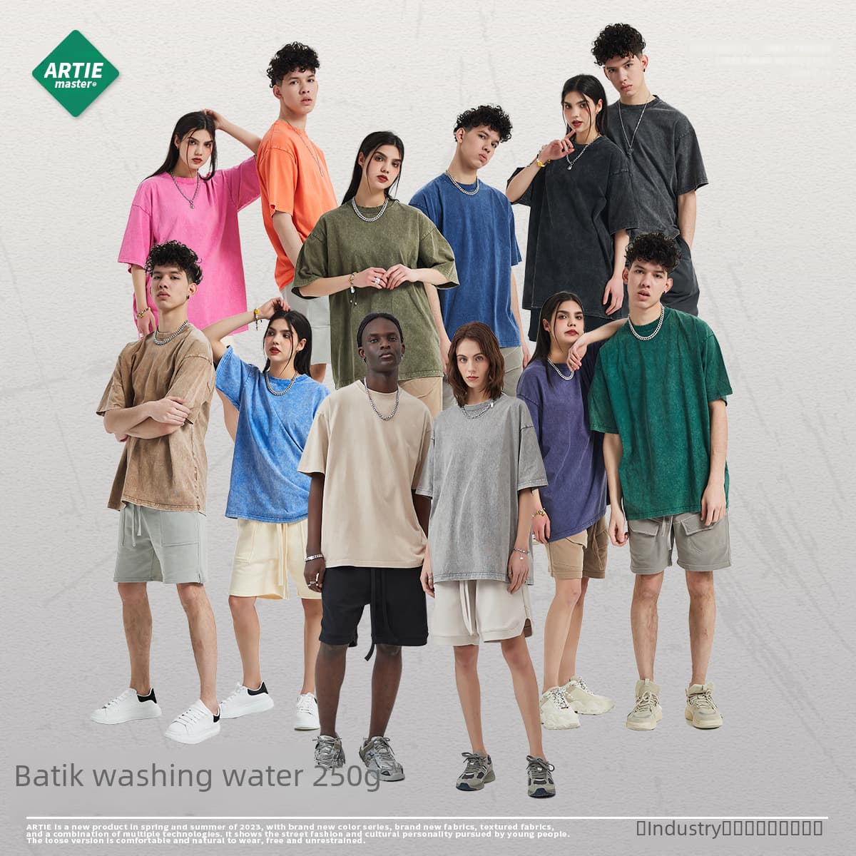 ARTIE 2025 S/S Snowflake Batik Washed T-Shirt – High Street Retro Style - CNFans Spreadsheet catalog entry