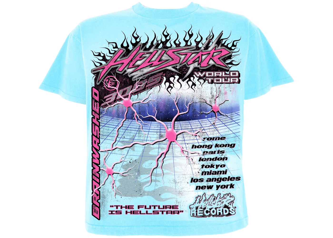 Hellstar Neuron Tour T-Shirt Light Blue - CNFans Spreadsheet catalog entry