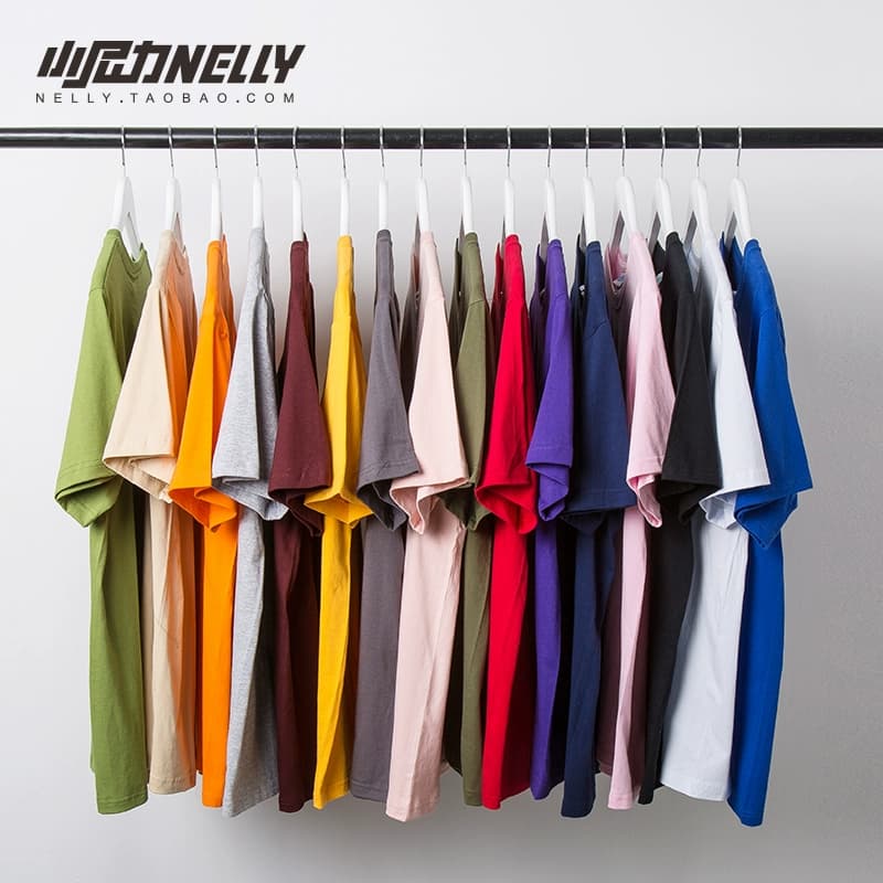 Hip-hop pure cotton solid color couple short-sleeved bottoming shirt T-shirt white men and women T-shirt pure black half-sleeved clothes tops