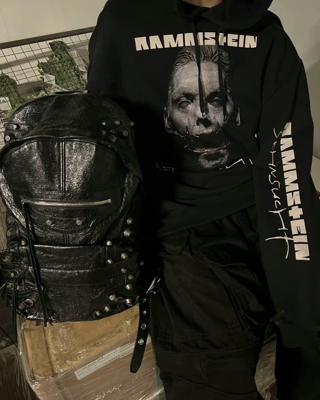 VTM RAMMSTEIN dark punk style German tank band men and women loose hoodie black jacket - CNFans Spreadsheet catalog entry