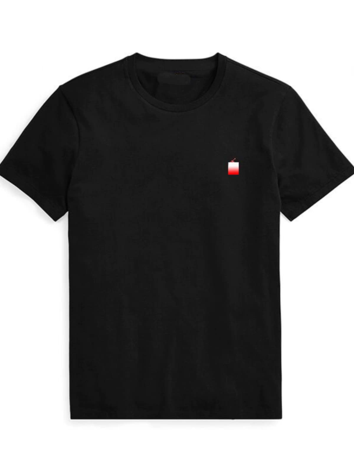 Short-sleeved T-shirt men's summer loose versatile round neck half-sleeved top large size men's casual business embroidery couple wear - CNFans Spreadsheet catalog entry