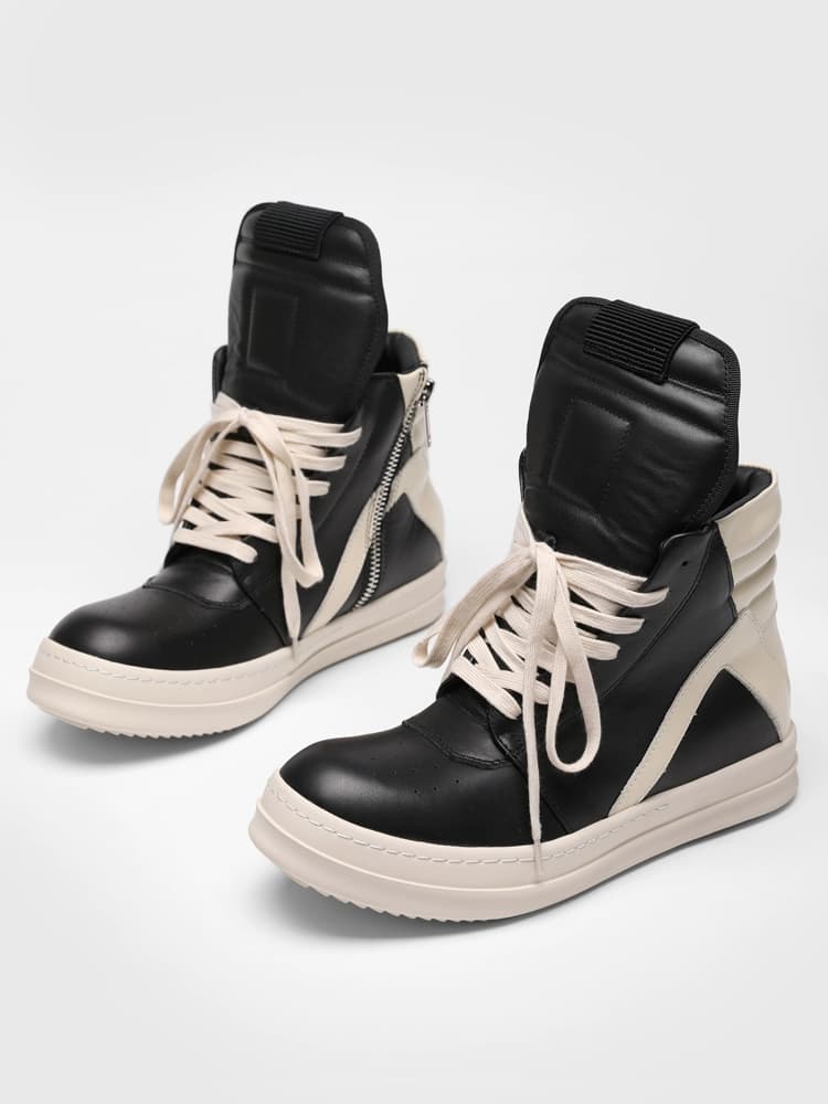 European and American retro dark ro inverted triangle high-top shoes men's genuine leather height-enhancing milk-scented sole large-size casual short boots women's shoes - CNFans Spreadsheet catalog entry