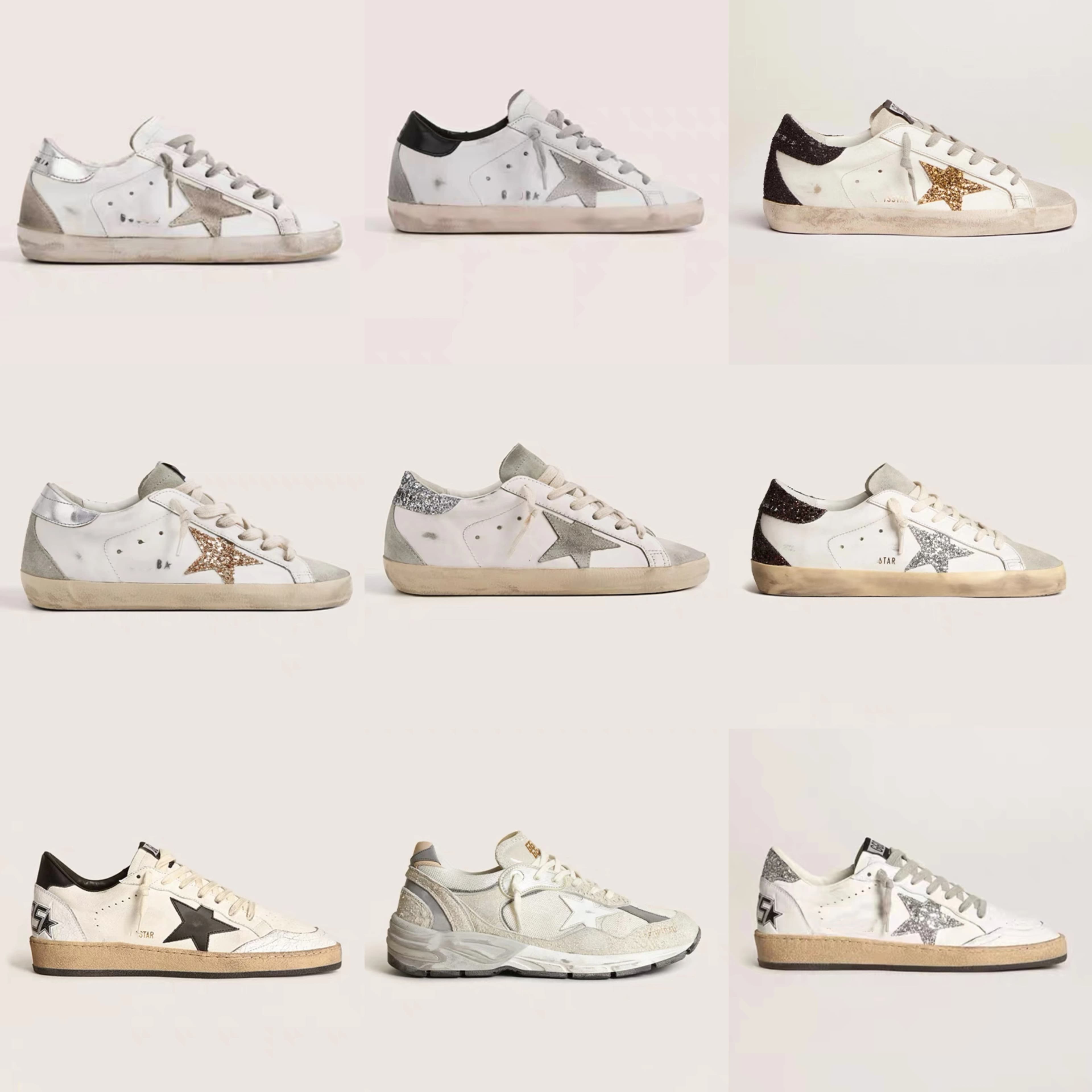 Korean GG old star dirty shoes women 2024 classic all-match men's sneakers with heightened dirty cowhide white shoes - CNFans Spreadsheet catalog entry