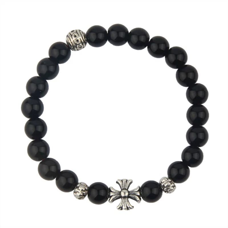 Retro style men and women couple bracelet silver-plated cross scout flower bracelet single loop simple punk style Japanese and Korean jewelry - CNFans Spreadsheet catalog entry