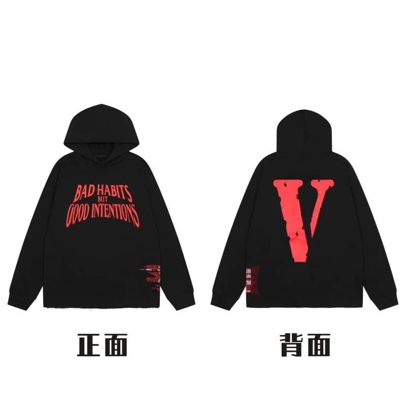 American VLONE Fast sweater men and women couple High Street hip hop autumn and winter pullover coat Big V hoodie fashion brand - CNFans Spreadsheet catalog entry