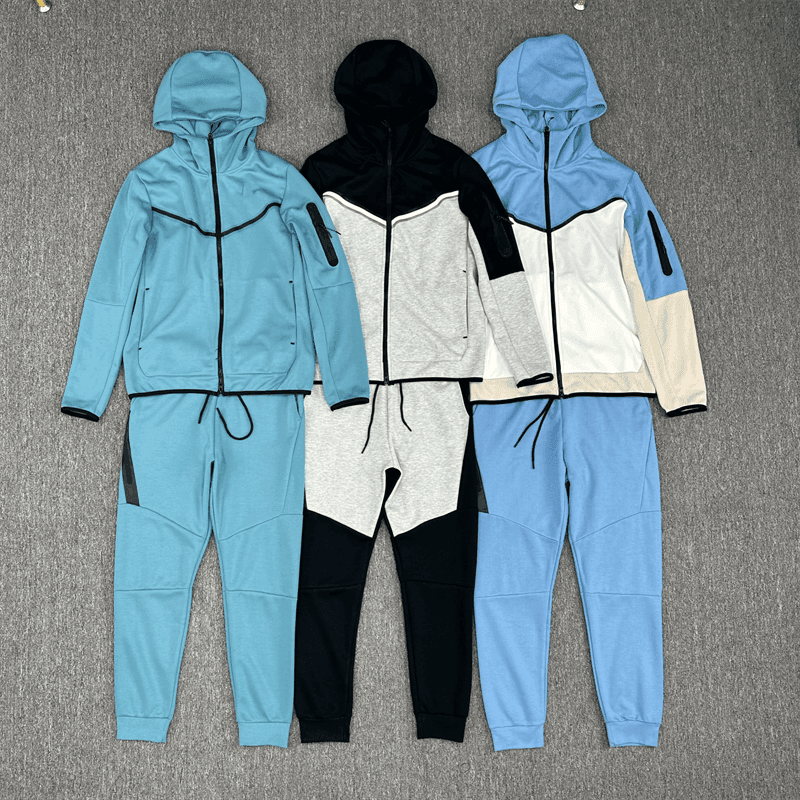 23 years spring and autumn sports suit men's hooded training jacket outerwear cotton running slim casual sweatshirt pants - CNFans Spreadsheet catalog entry