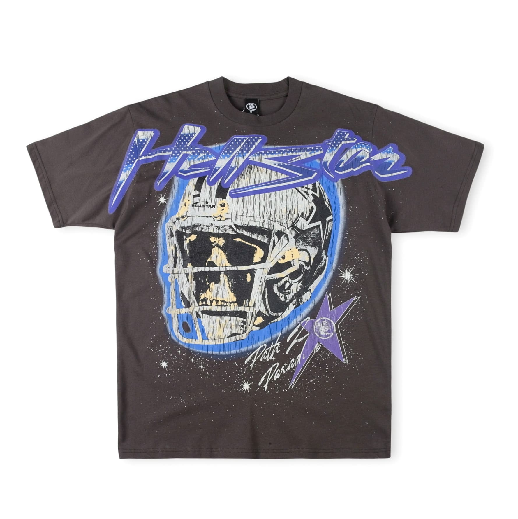 2023 Summer Creative Fun Skull Helmet Printing Men and Women Loose Hip-Hop Cotton Round Neck Tide Brand Short Sleeve T-Shirt - CNFans Spreadsheet catalog entry