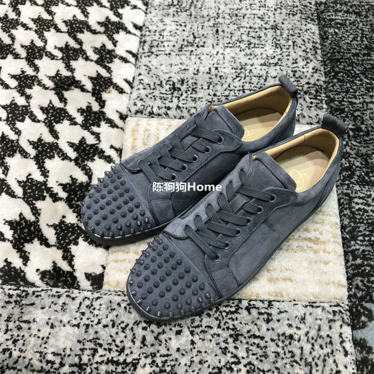 CLOUMANCE new gray suede four seasons suede rivet shoes - CNFans Spreadsheet catalog entry