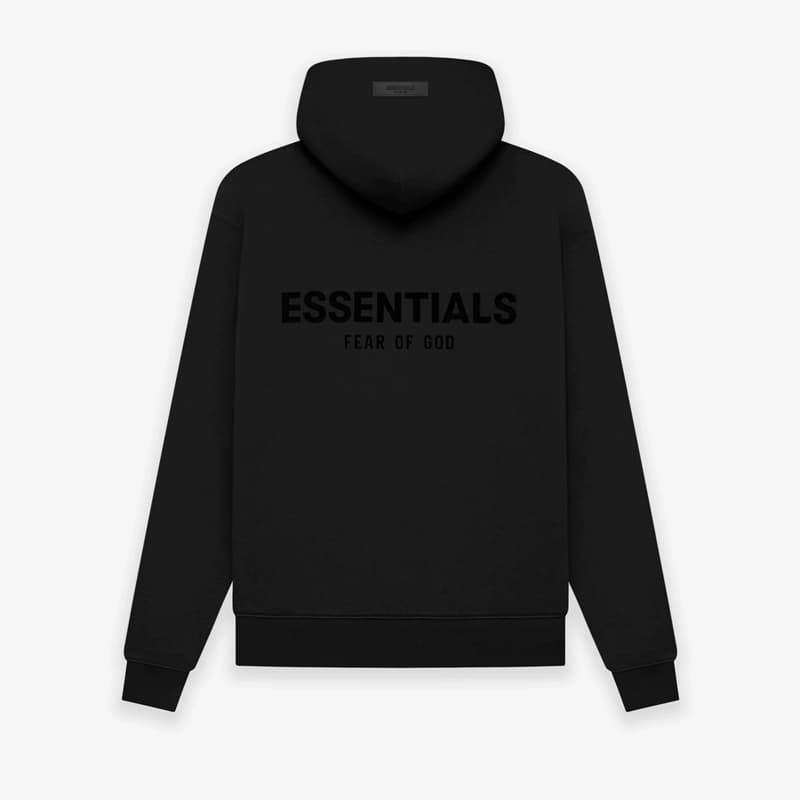 essentials hooded sweater flocked printed fleece-lined men's and women's spring couple coat American top fog double line - CNFans Spreadsheet catalog entry