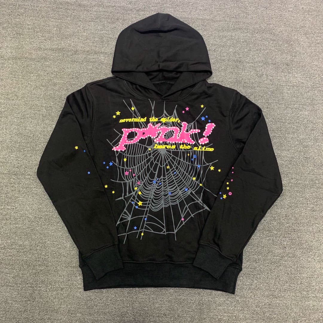 Young Thug 明星同款 Sp5der 555555 Pink Hoodie长裤卫衣套装 - CNFans Spreadsheet catalog entry