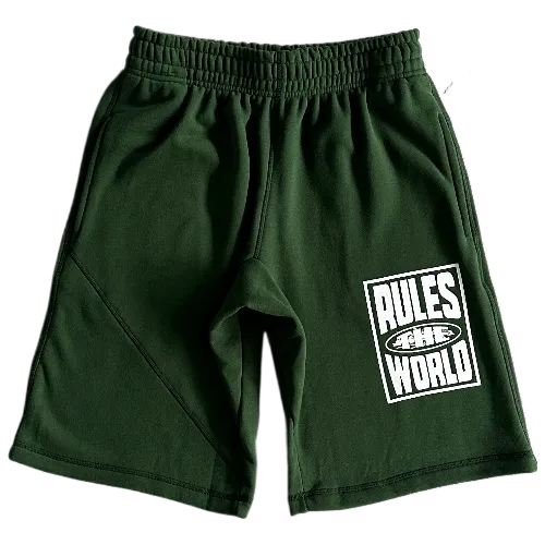 corteiz shorts rules the world green - Image 1