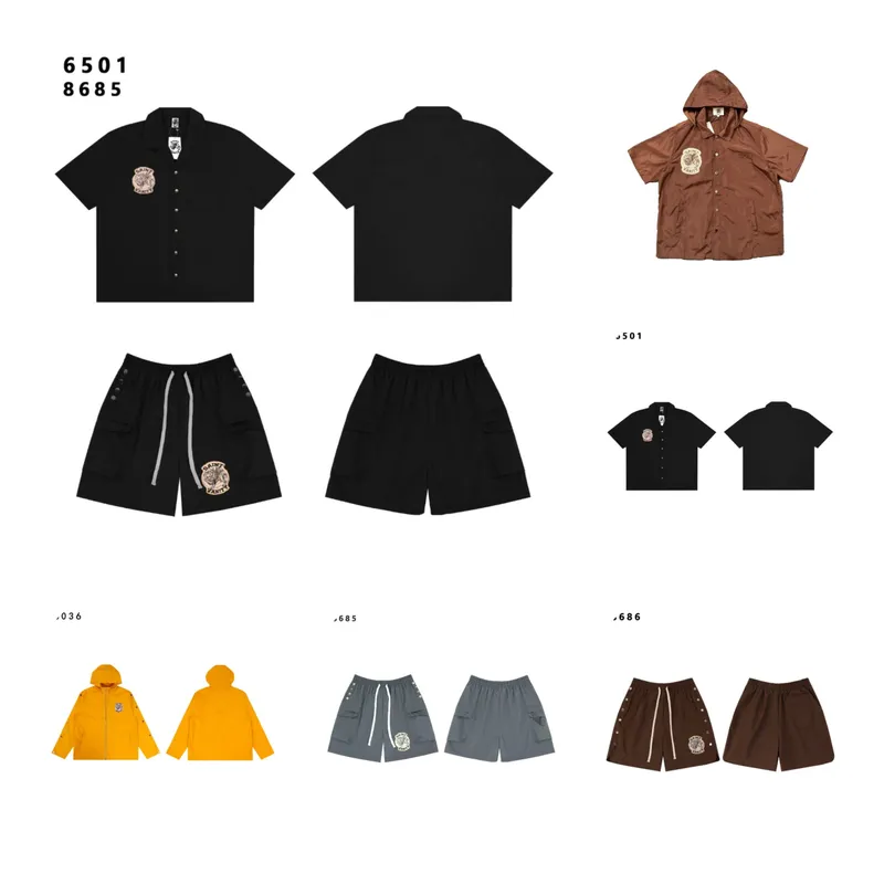 Saint Vanity Embroidered Hooded Shirt & Shorts Set