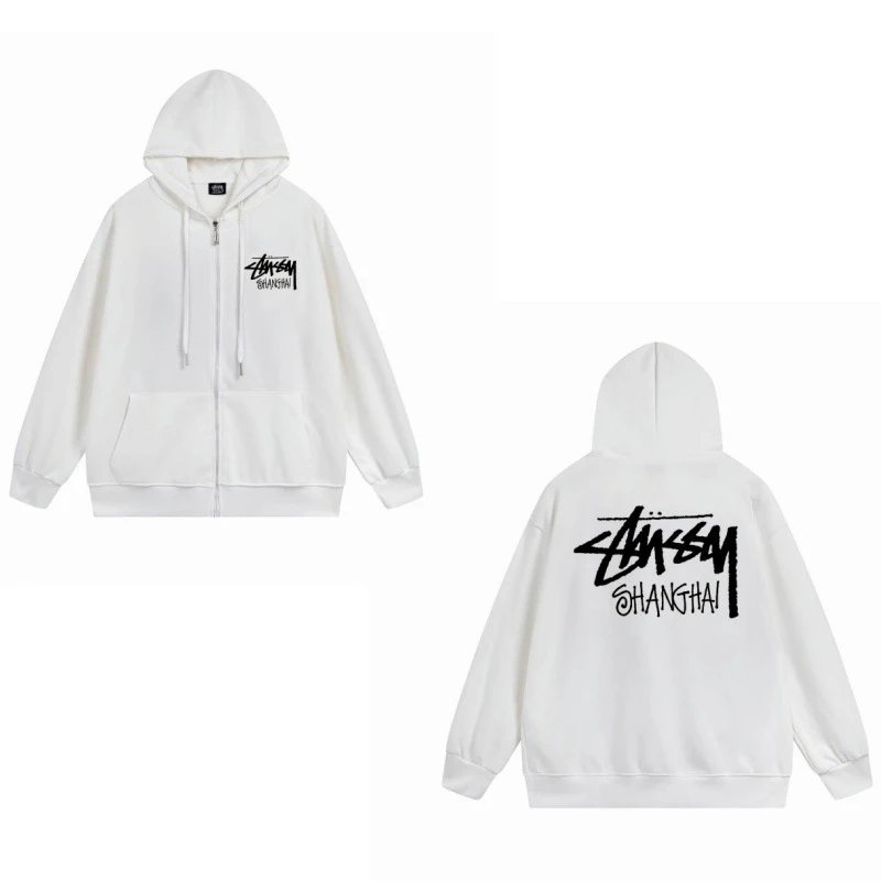 Stussy Style Black White Hoodie